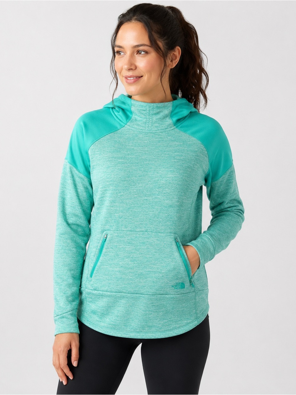 The North Face Mountain Athletics Teal‎ Adjustable Fit Pullover Hoodie — SZ M